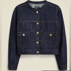 NWT J.CREW LADY DENIM JACKET DARK RINSE